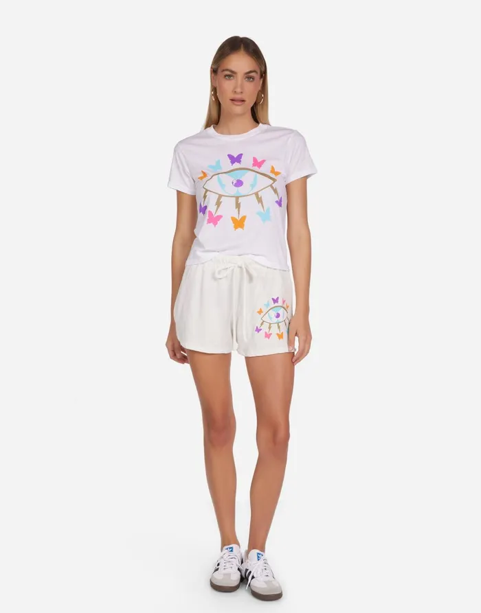 Ursula Butterfly Eye White Women039s Lauren Moshi Short Sleeve