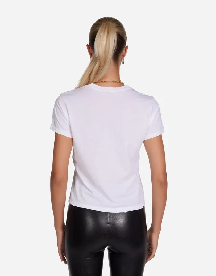 Ursula Crystal CBGB Punk Skull White Women039s Lauren Moshi Short Sleeve