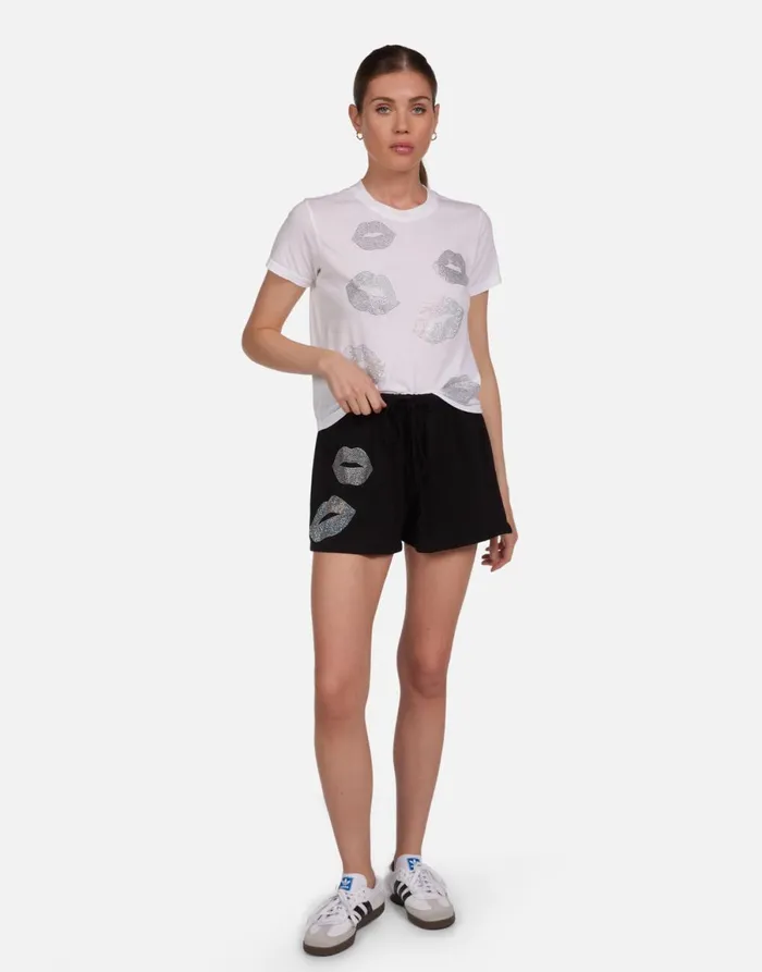Ursula Crystal Multi Lips White Women039s Lauren Moshi Short Sleeve