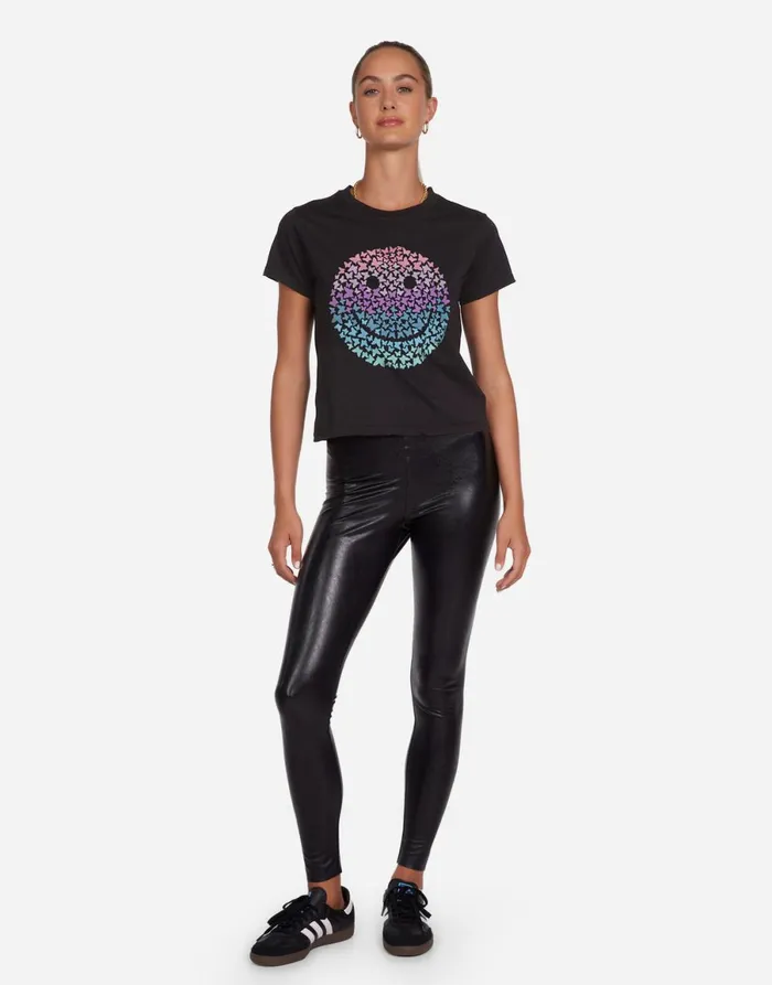 Ursula Ombre Butterfly Happyface Onyx Women039s Lauren Moshi Short Sleeve