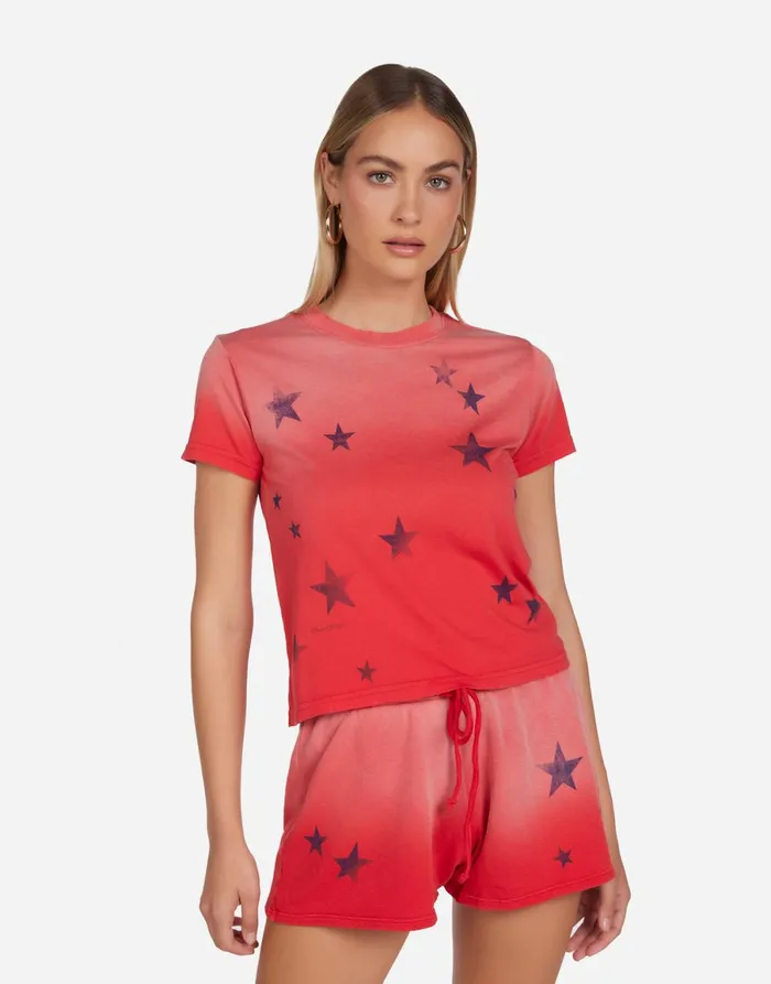 Ursula Vintage Stars Brick Ombre Women039s Lauren Moshi Short Sleeve