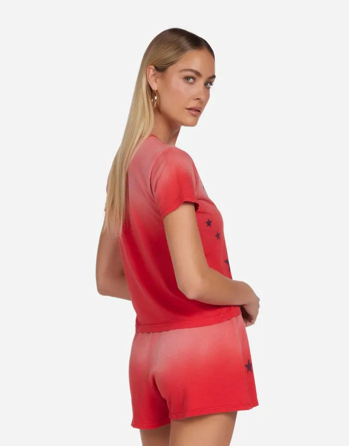Ursula Vintage Stars Brick Ombre Women039s Lauren Moshi Short Sleeve