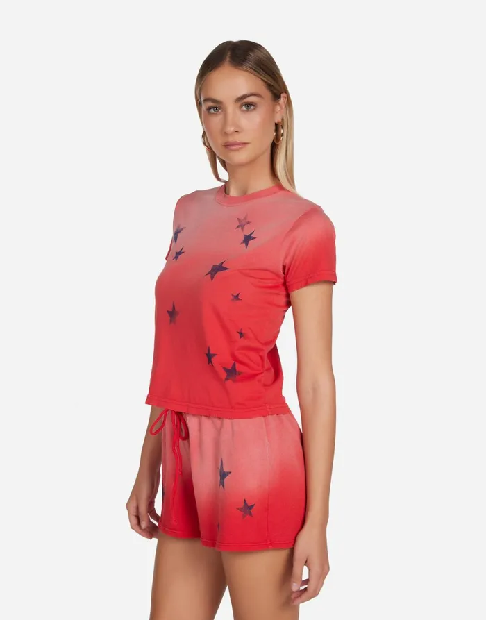 Ursula Vintage Stars Brick Ombre Women039s Lauren Moshi Short Sleeve
