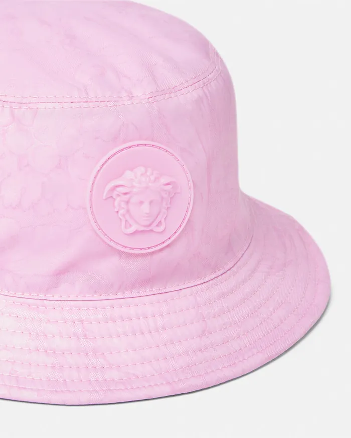 Versace Bags and Accessories Kids Barocco Jacquard Bucket Hat Pink