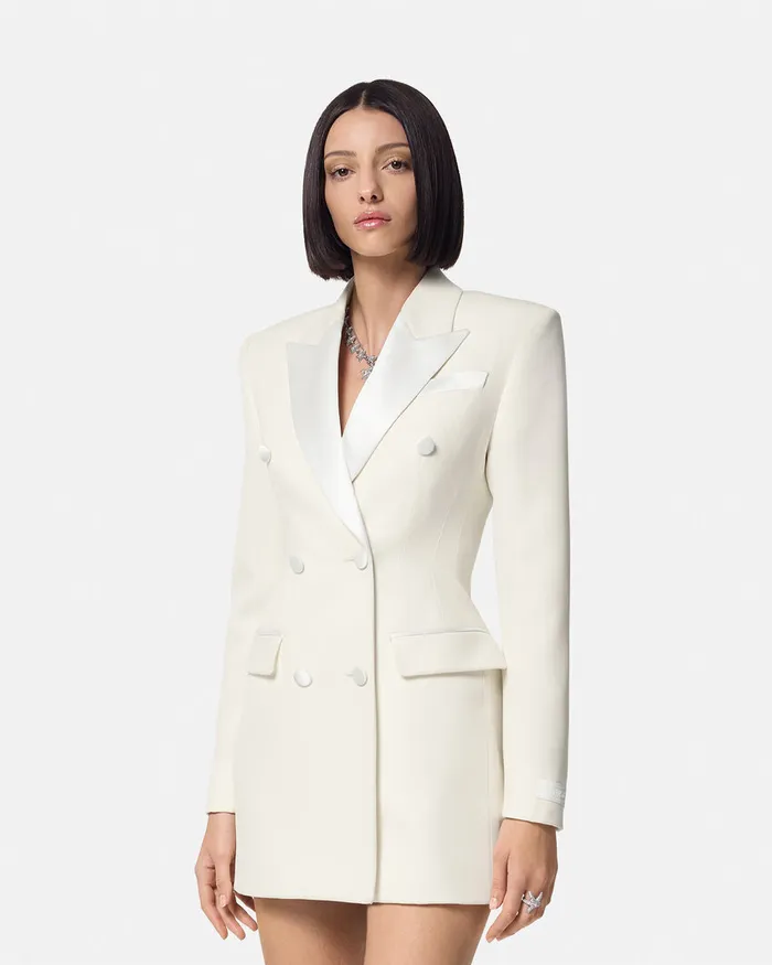 Versace Blazer and Jackets Women Tuxedo Hourglass Blazer White