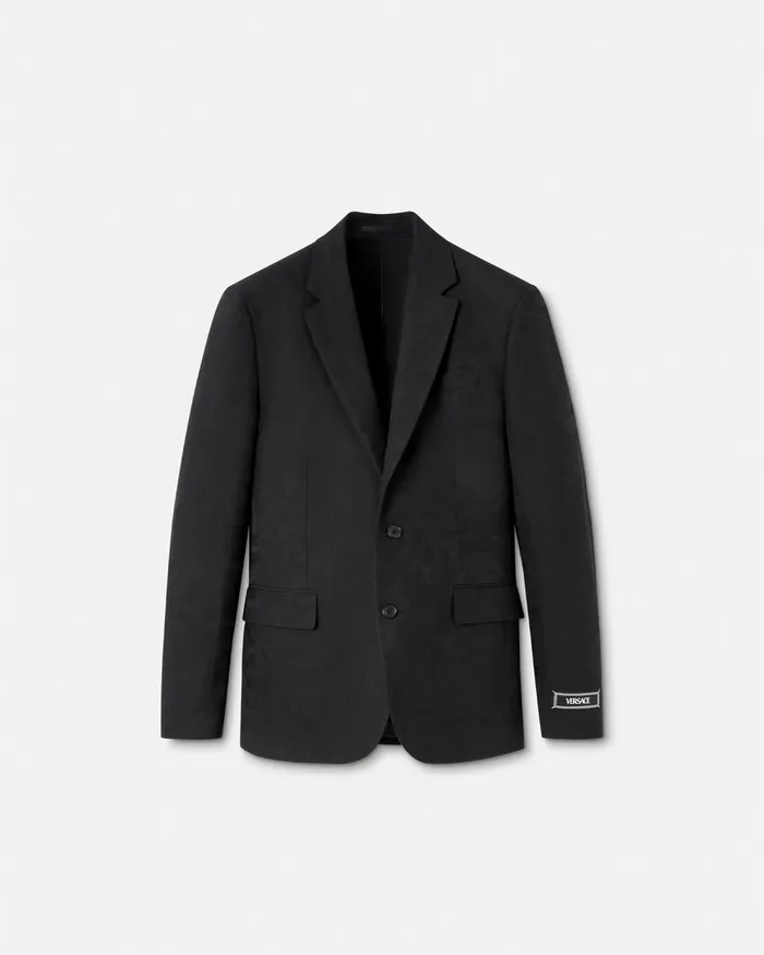 Versace Blazers and Suits Men Barocco Jacquard SingleBreasted Blazer Black