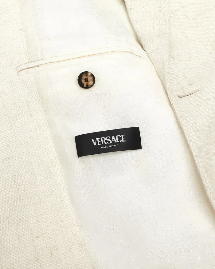 Versace Blazers and Suits Men Barocco Sea SilkBlend Malfil Blazer Blueprint