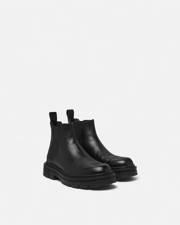 Versace Boots Men Adriano Chelsea Boots Black
