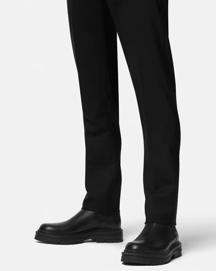 Versace Boots Men Adriano Chelsea Boots Black