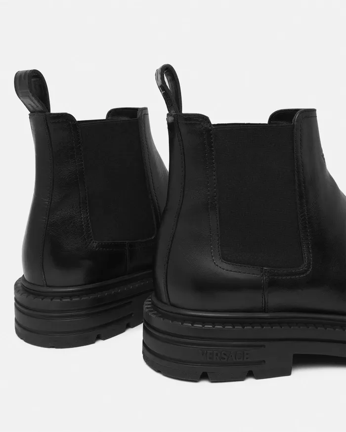 Versace Boots Men Adriano Chelsea Boots Black