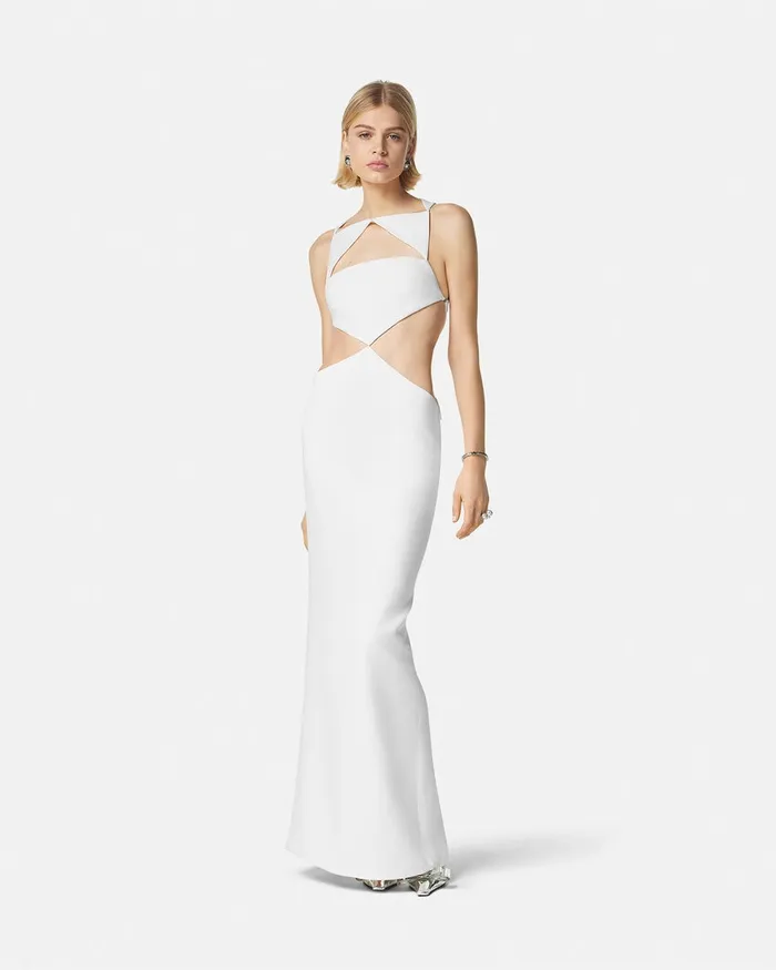 Versace Dresses Women Cutout Column Gown White