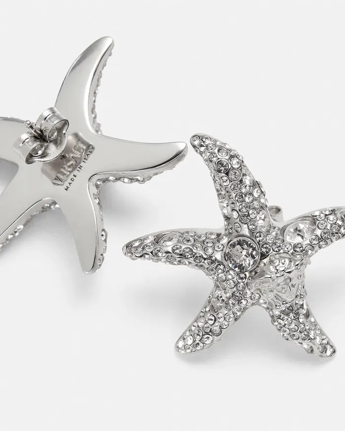 Versace Earrings Women Barocco Sea Earrings Silver