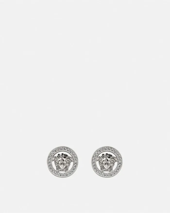 Versace Earrings Women Crystal Medusa 03995 Earrings Silver