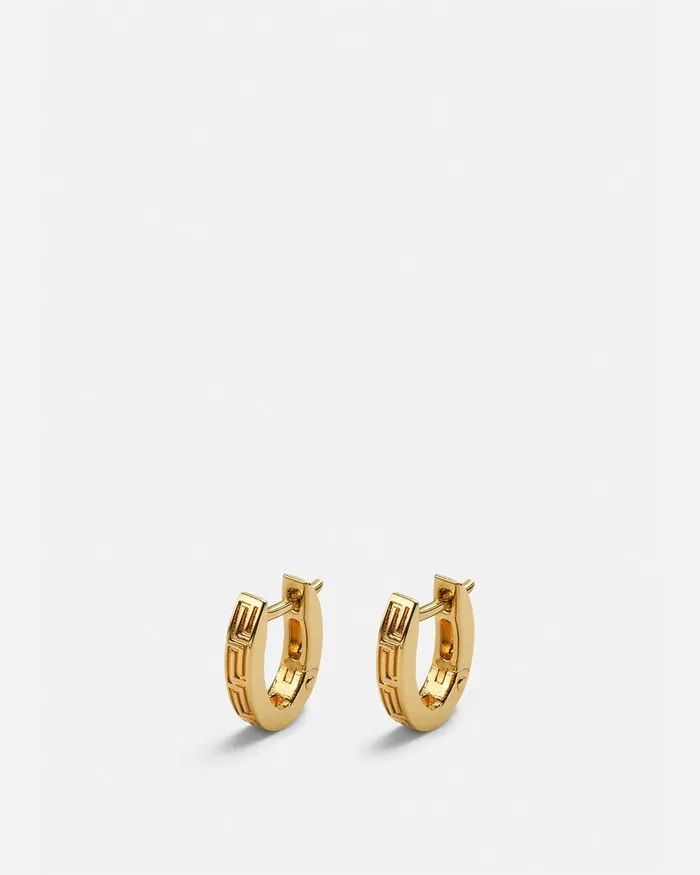 Versace Earrings WomenMen Greca Earrings Light Gold