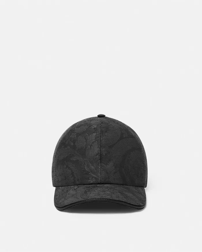 Versace Hats and Caps WomenMen Barocco Jacquard Baseball Cap Gray