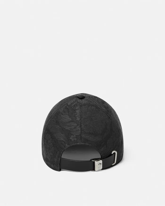 Versace Hats and Caps WomenMen Barocco Jacquard Baseball Cap Gray