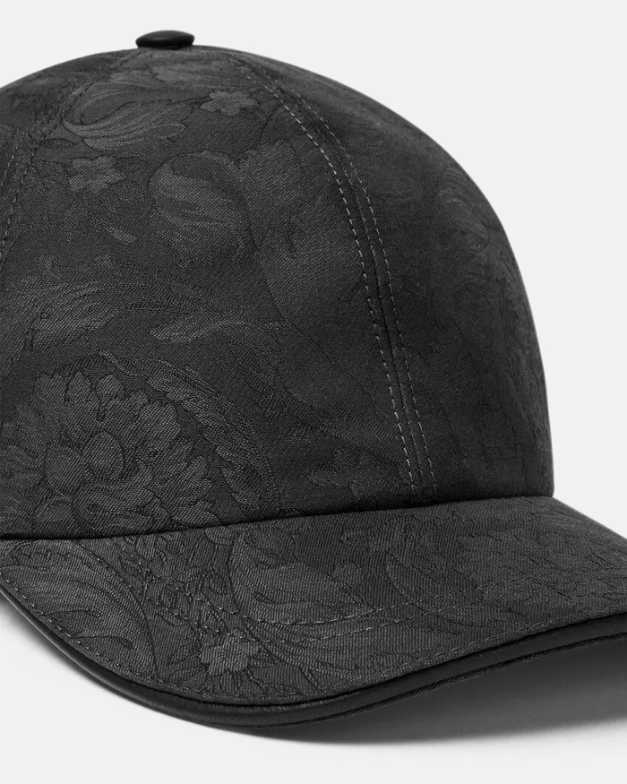 Versace Hats and Caps WomenMen Barocco Jacquard Baseball Cap Gray