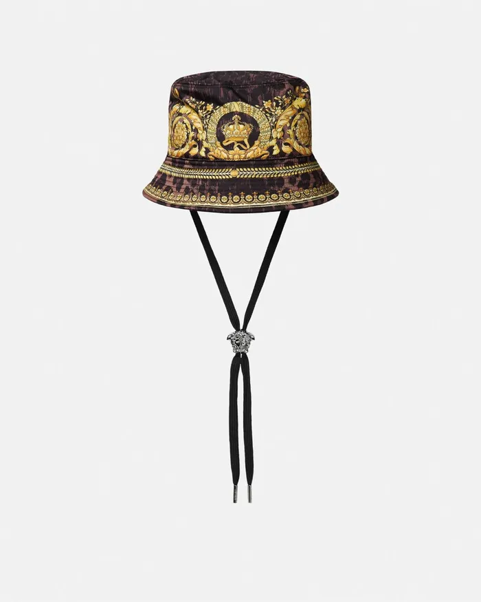 Versace Hats and Caps WomenMen Wild Barocco Bucket Hat Animalier