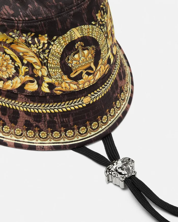 Versace Hats and Caps WomenMen Wild Barocco Bucket Hat Animalier