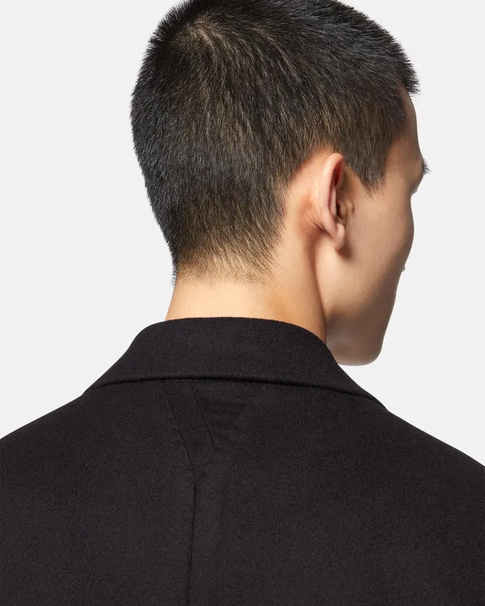 Versace Jackets and Coats Men SingleBreasted Coat Black