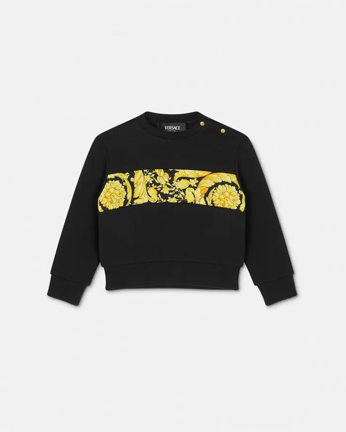 Versace Knitwear and Sweatshirts Kids Barocco Baby Sweatshirt Black