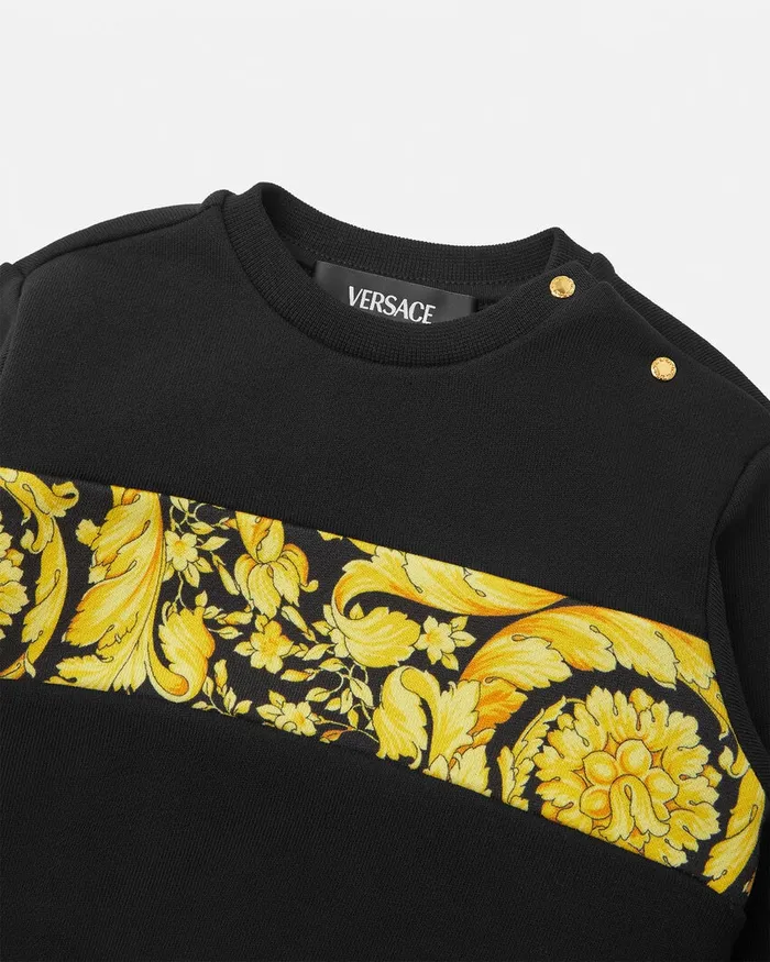 Versace Knitwear and Sweatshirts Kids Barocco Baby Sweatshirt Black