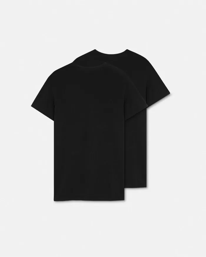 Versace Loungewear and Pajamas Men Medusa Undershirt 2Pack Black