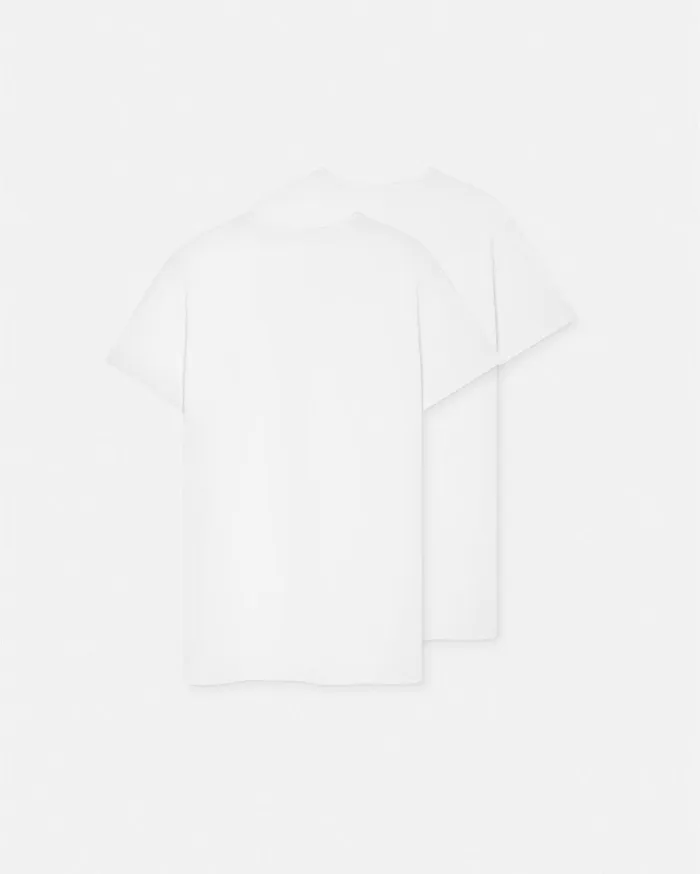 Versace Loungewear and Pajamas Men Medusa Undershirt 2Pack White