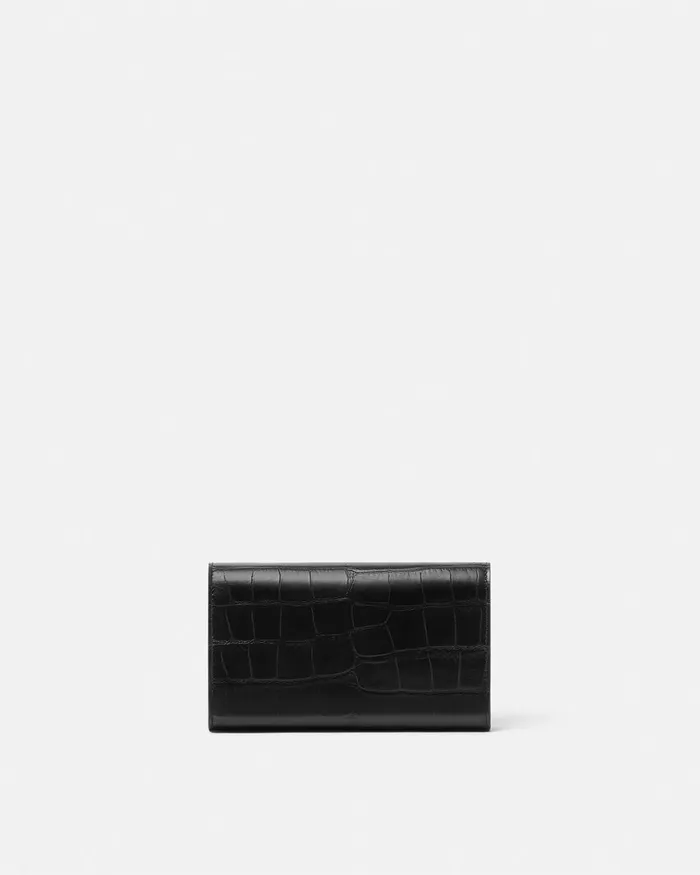Versace Mini Bags and Clutches Women CrocEffect Medusa 03995 Crossbody Bag Blackgold