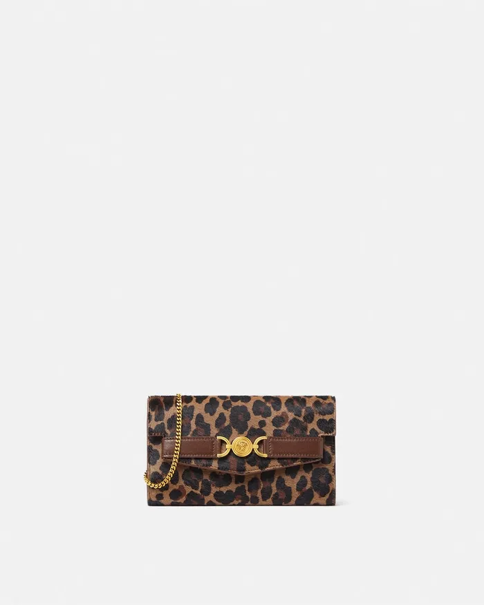 Versace Mini Bags and Clutches Women Leopard Medusa 03995 Clutch Animalier