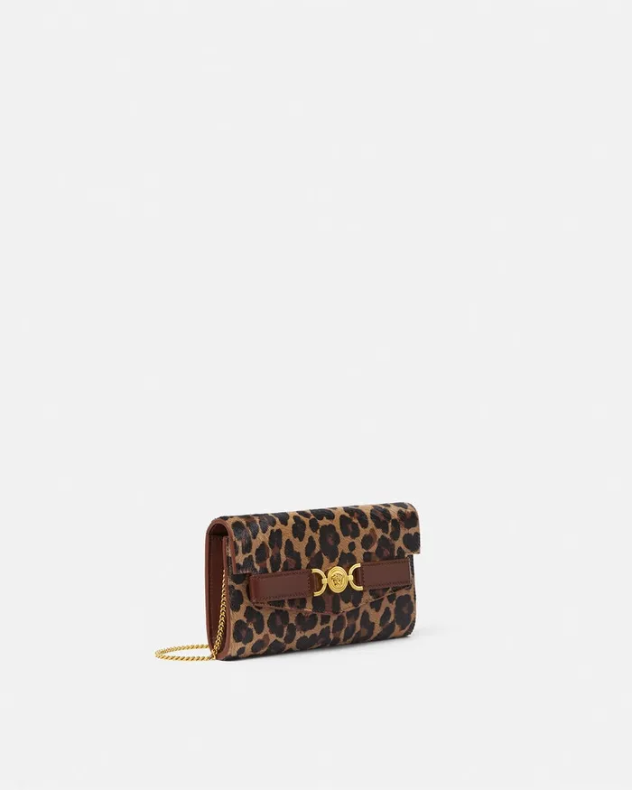 Versace Mini Bags and Clutches Women Leopard Medusa 03995 Clutch Animalier