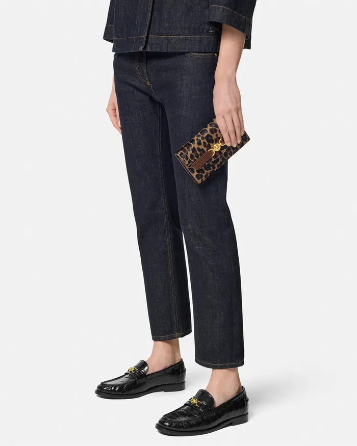 Versace Mini Bags and Clutches Women Leopard Medusa 03995 Clutch Animalier
