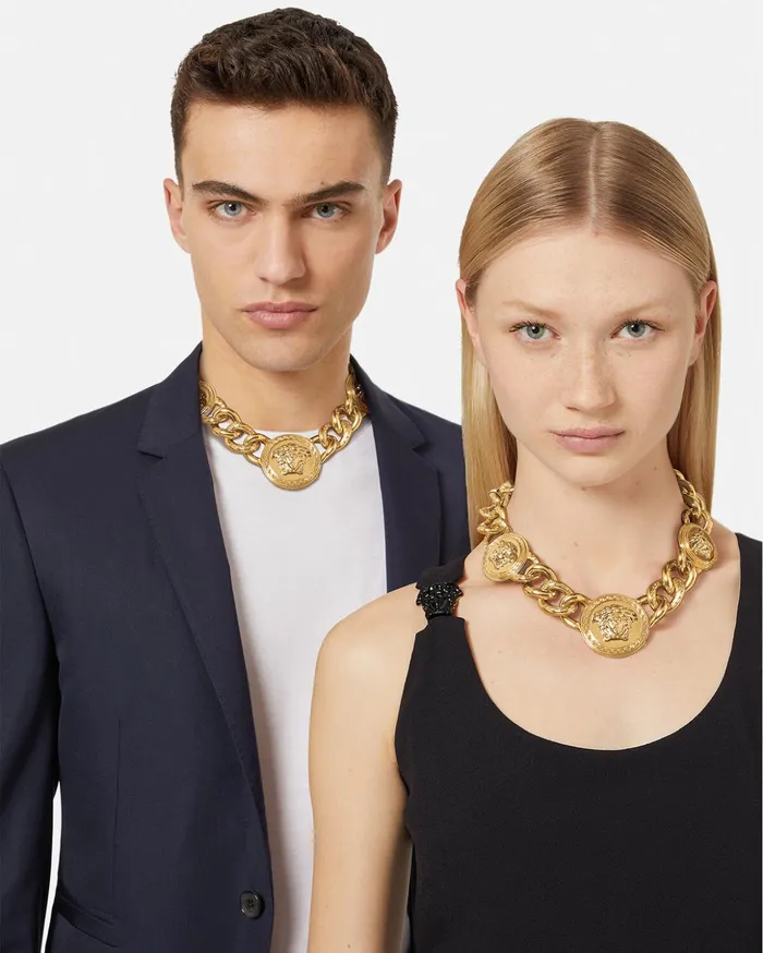 Versace Necklaces Women Medusa Chain Necklace Gold