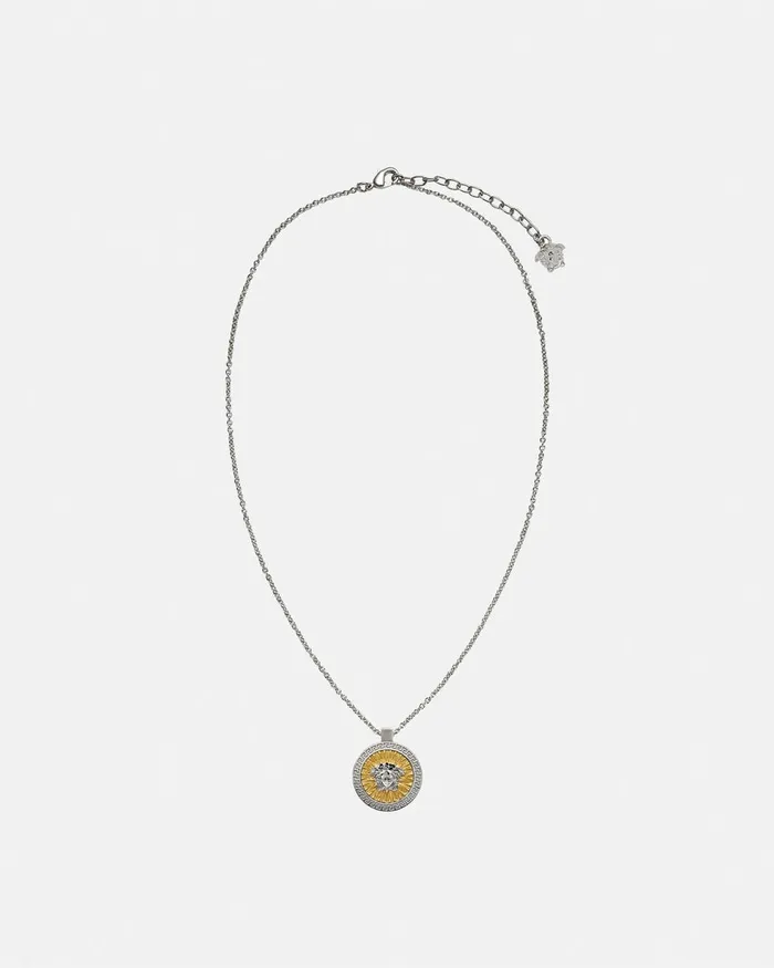 Versace Necklaces WomenMen Crystal Icon Necklace Silvergold