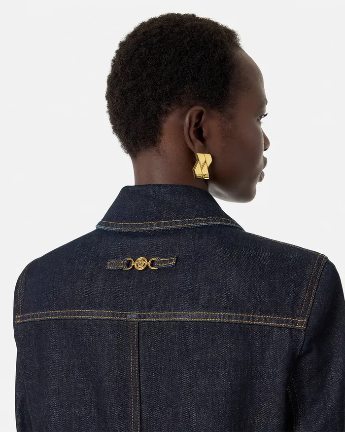 Versace Outerwear and Coats Women Denim Long Coat Blue