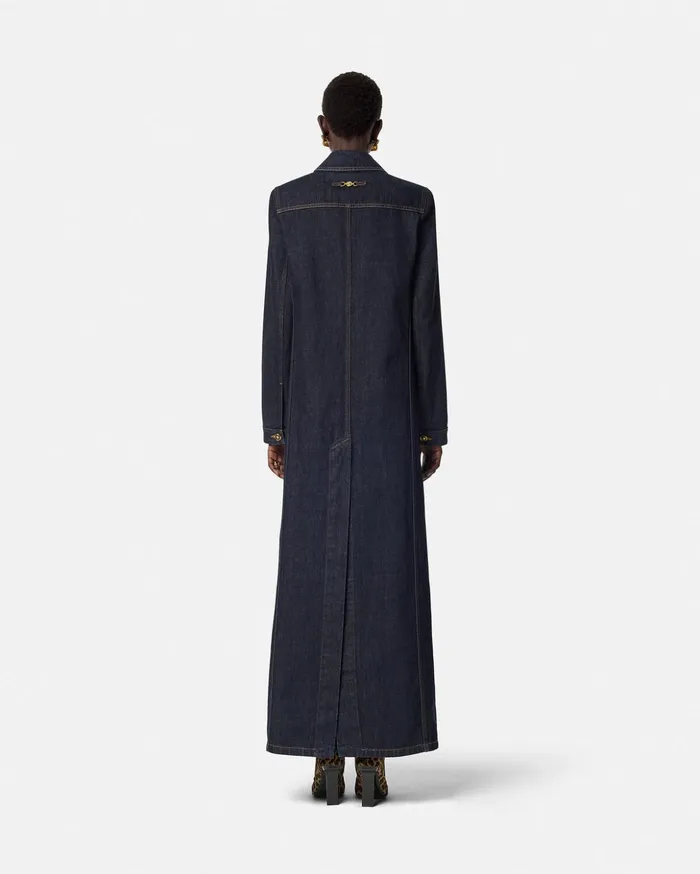 Versace Outerwear and Coats Women Denim Long Coat Blue