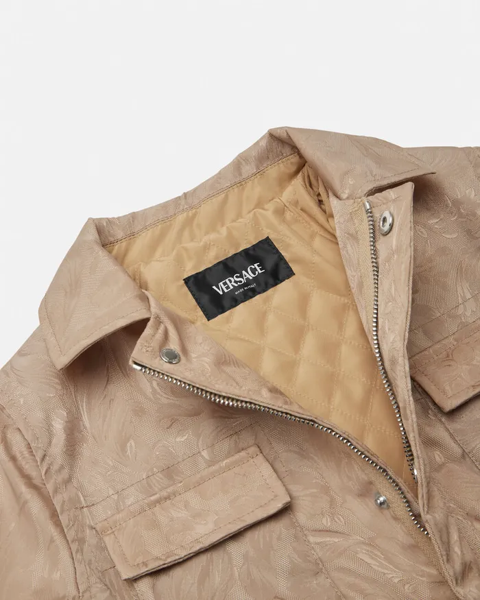 Versace Outerwear and Jackets Kids Barocco Jacquard Jacket Beige