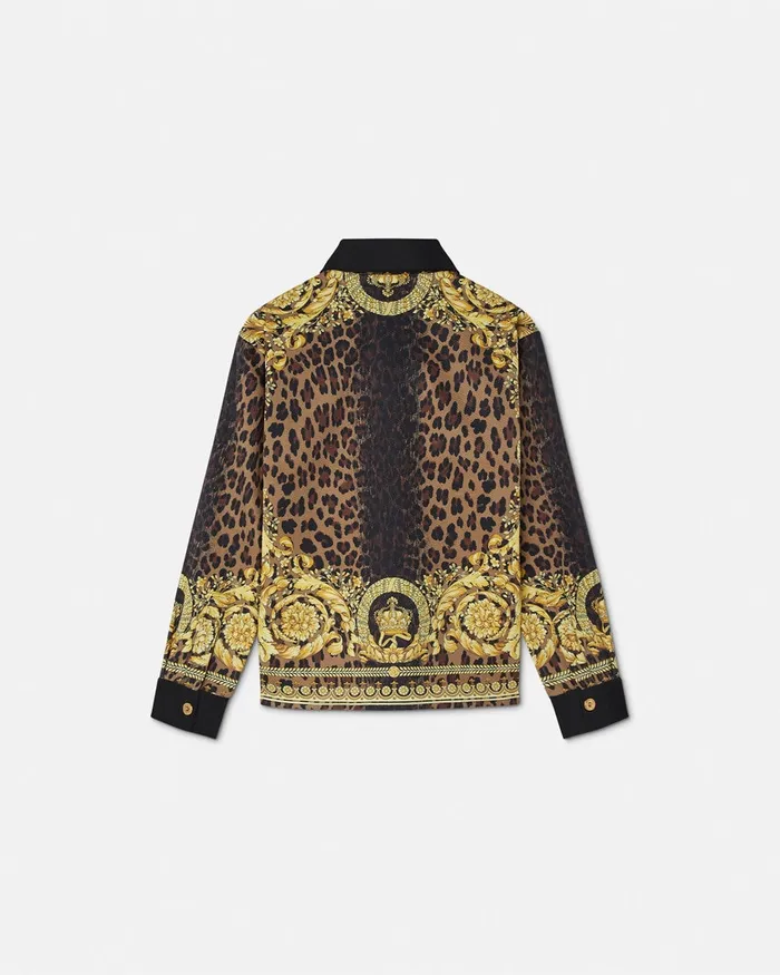 Versace Outerwear and Jackets Kids Wild Barocco Overshirt Black
