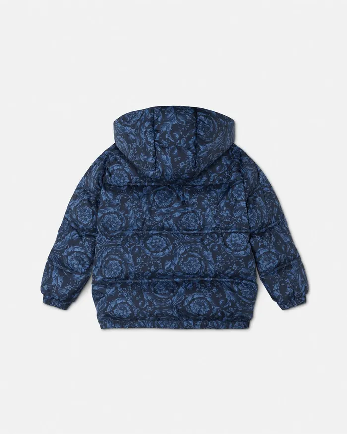 Versace Outerwear Kids Barocco Puffer Jacket Blueprint