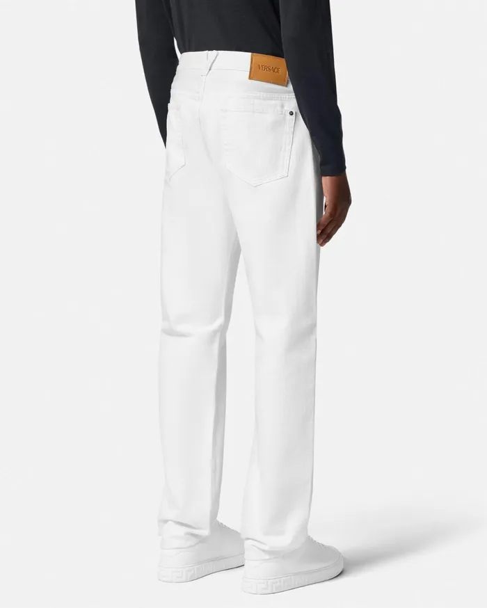 Versace Pants and Shorts Men RegularFit Jeans White
