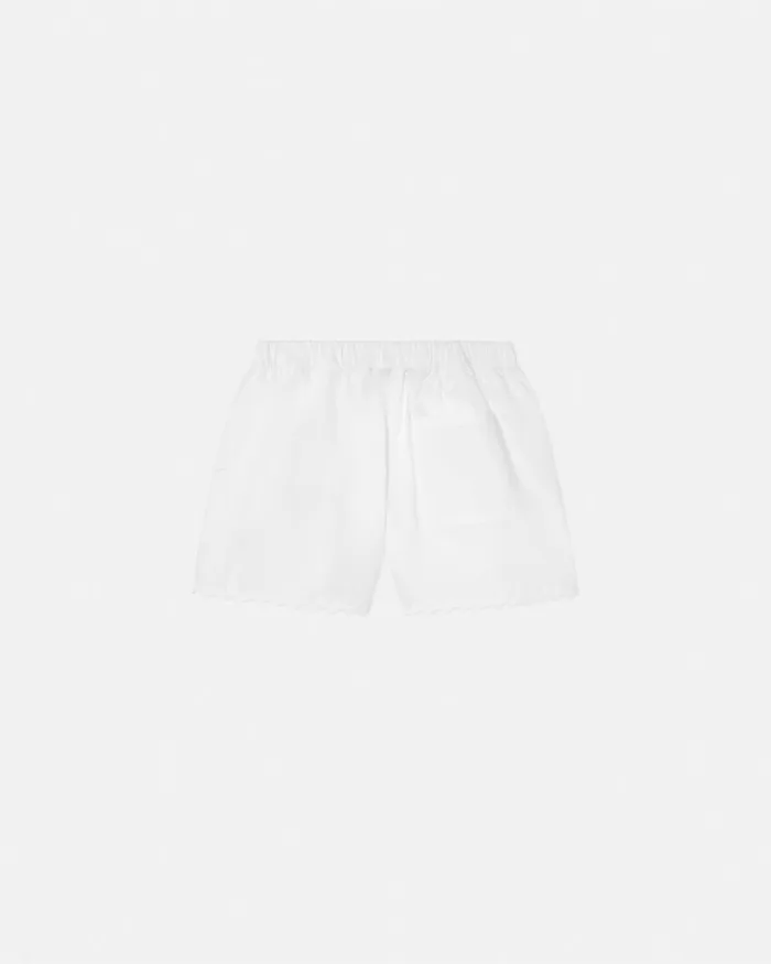 Versace Pants and Skirts Kids Embroidered Sangallo Shorts White