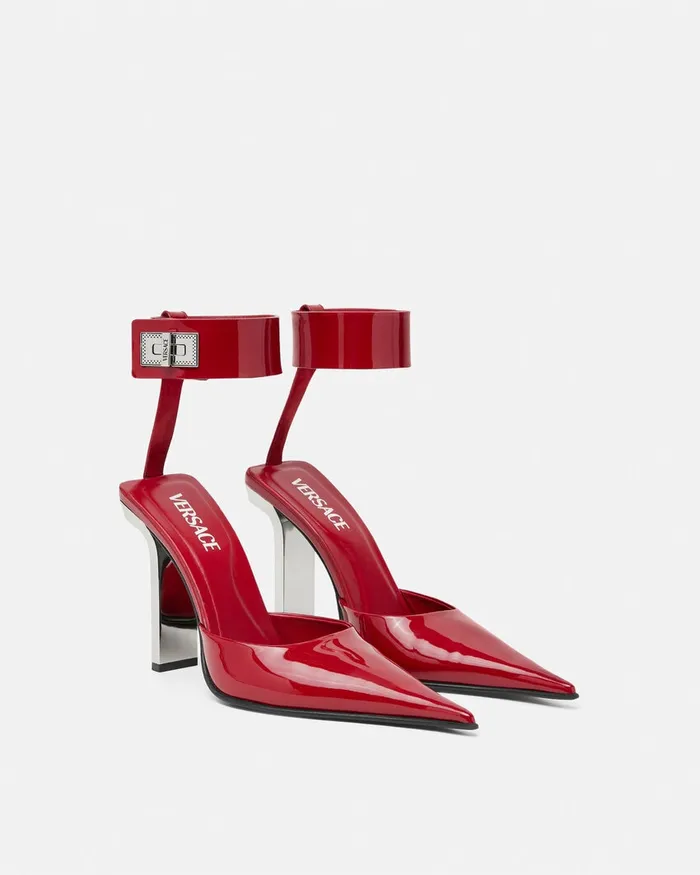 Versace Pumps and Slingbacks Women Slice Patent Slingback Pumps 105 Mm Red