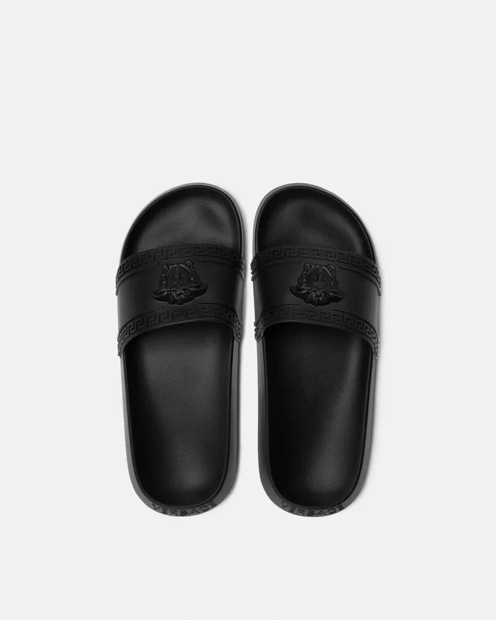 Versace Sandals and Slides Men Palazzo Sliders Black