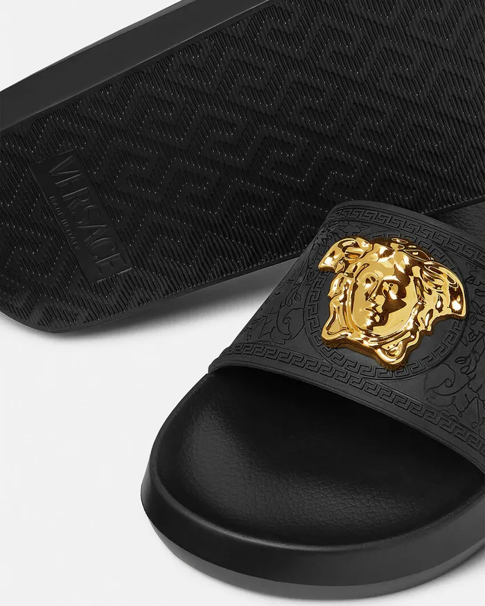 Versace Sandals Women Palazzo Slides Black