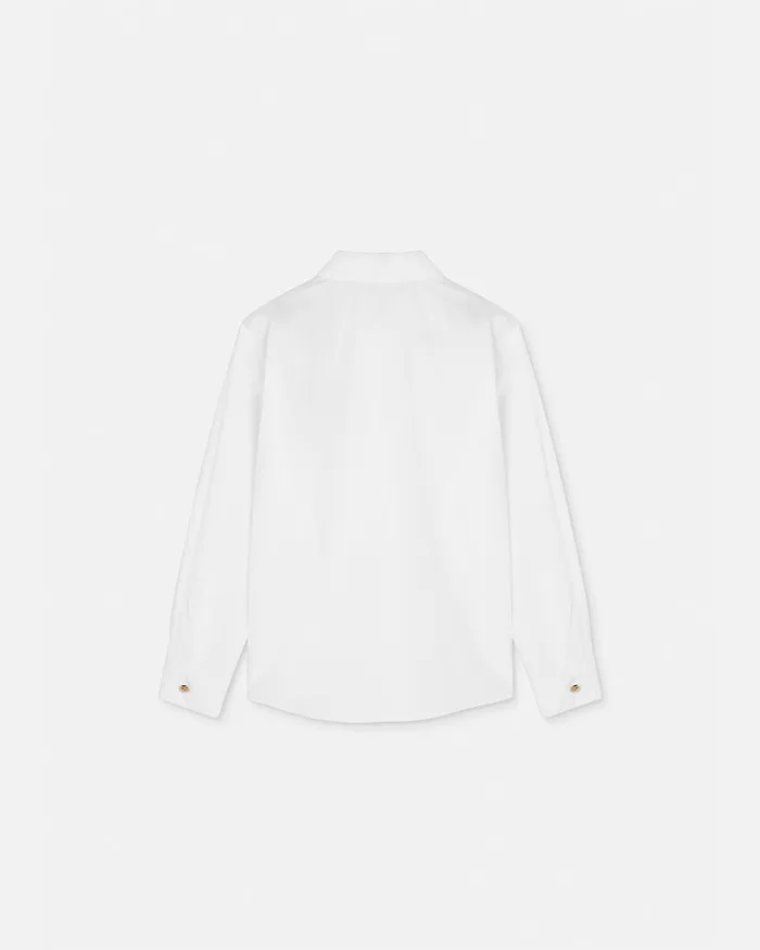 Versace Shirts Kids Embroidered Formal Shirt Whiteprint