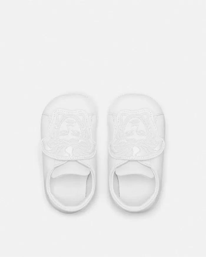 Versace Shoes and First Steps Kids La Medusa Baby Sneakers White