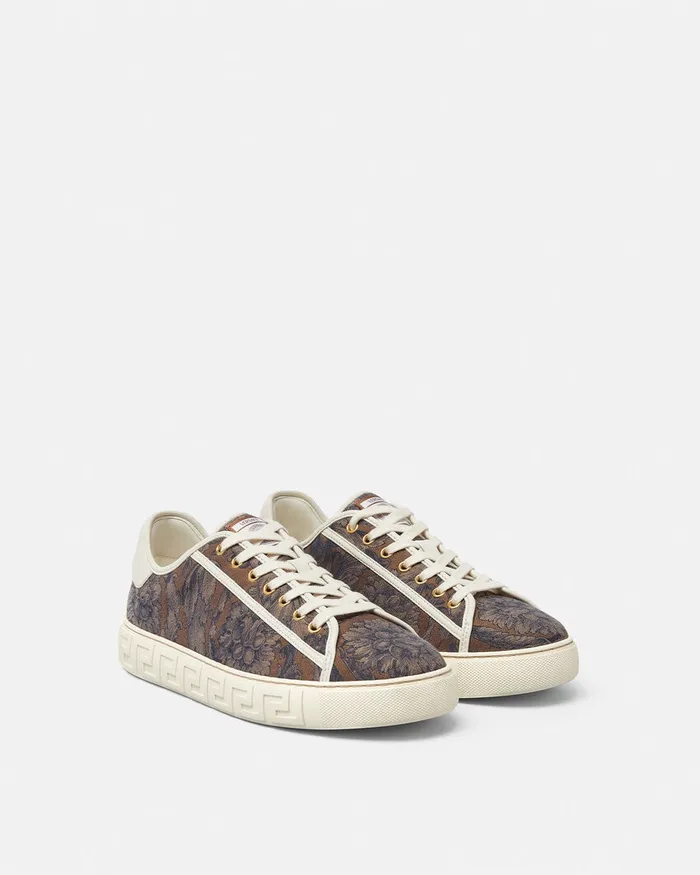 Versace Sneakers Men Barocco Greca Sneakers Blackbrown