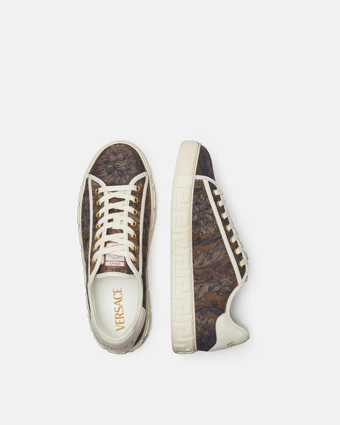 Versace Sneakers Men Barocco Greca Sneakers Blackbrown