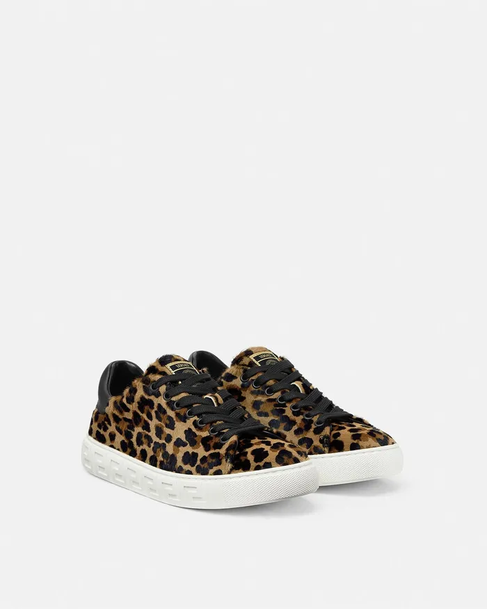 Versace Sneakers Women Leopard Greca Sneakers Animalier