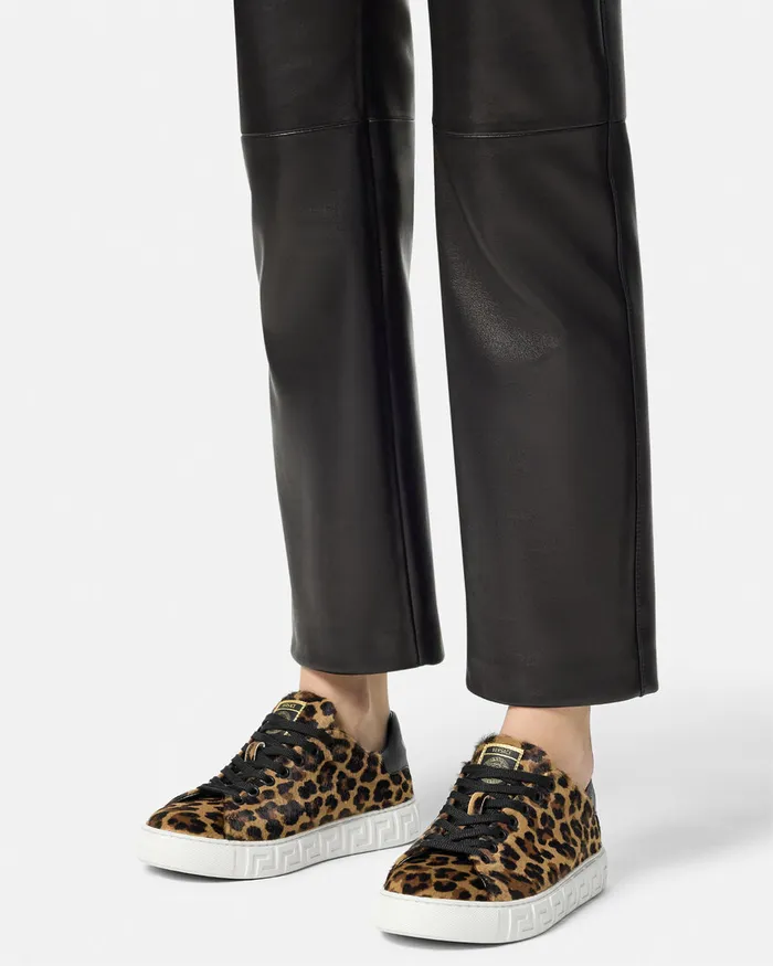 Versace Sneakers Women Leopard Greca Sneakers Animalier